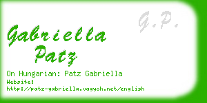 gabriella patz business card